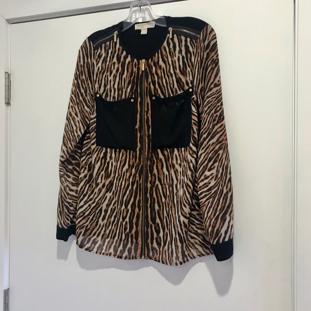 Michael Kors Tiger Print Blouse
